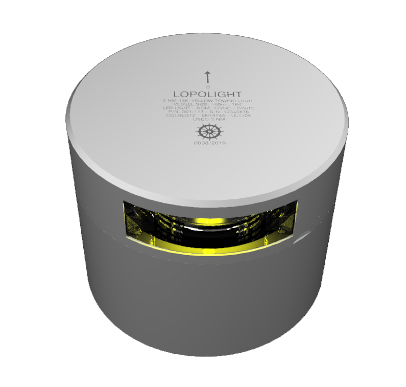 3nm yellow towing, silver anodized.